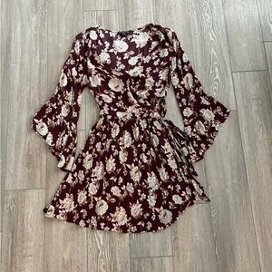 Floral American Eagle Wrap Summer  Dress